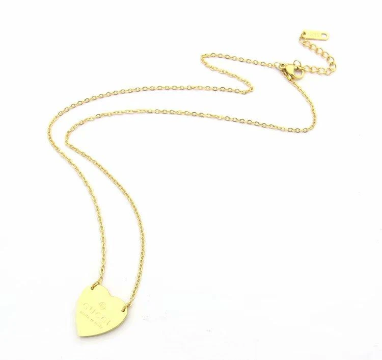 gucci gold heart necklace