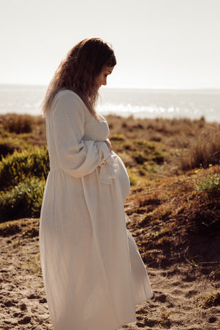 off white maternity dress