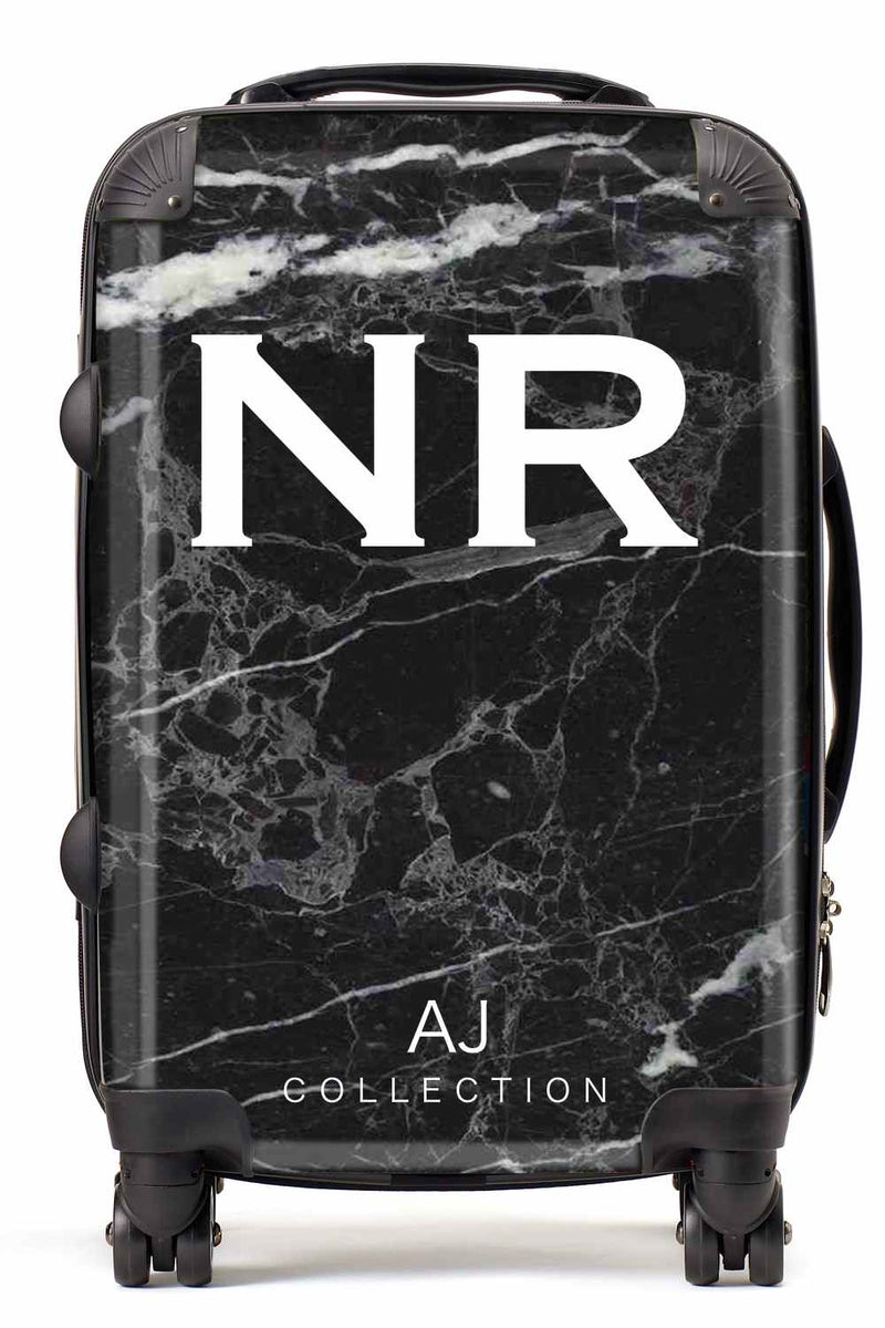 marble effect luggage