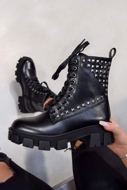 chunky studded boots