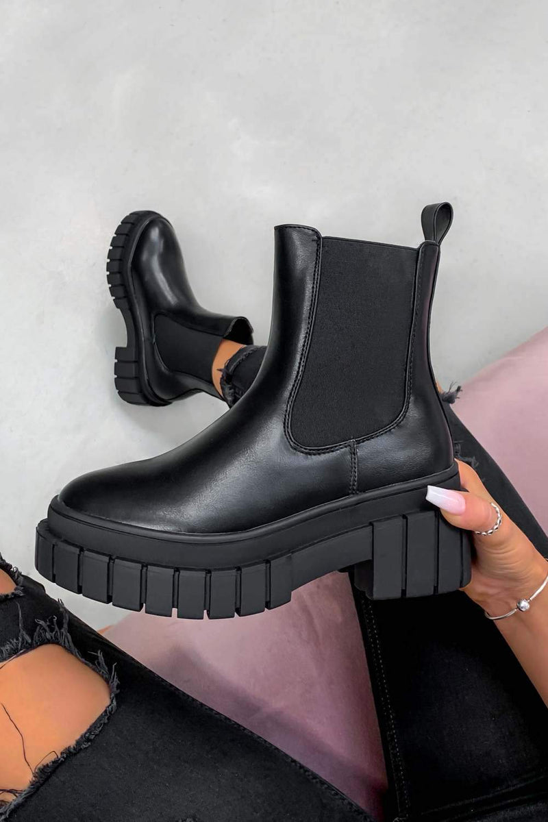 chunky platform ankle boots