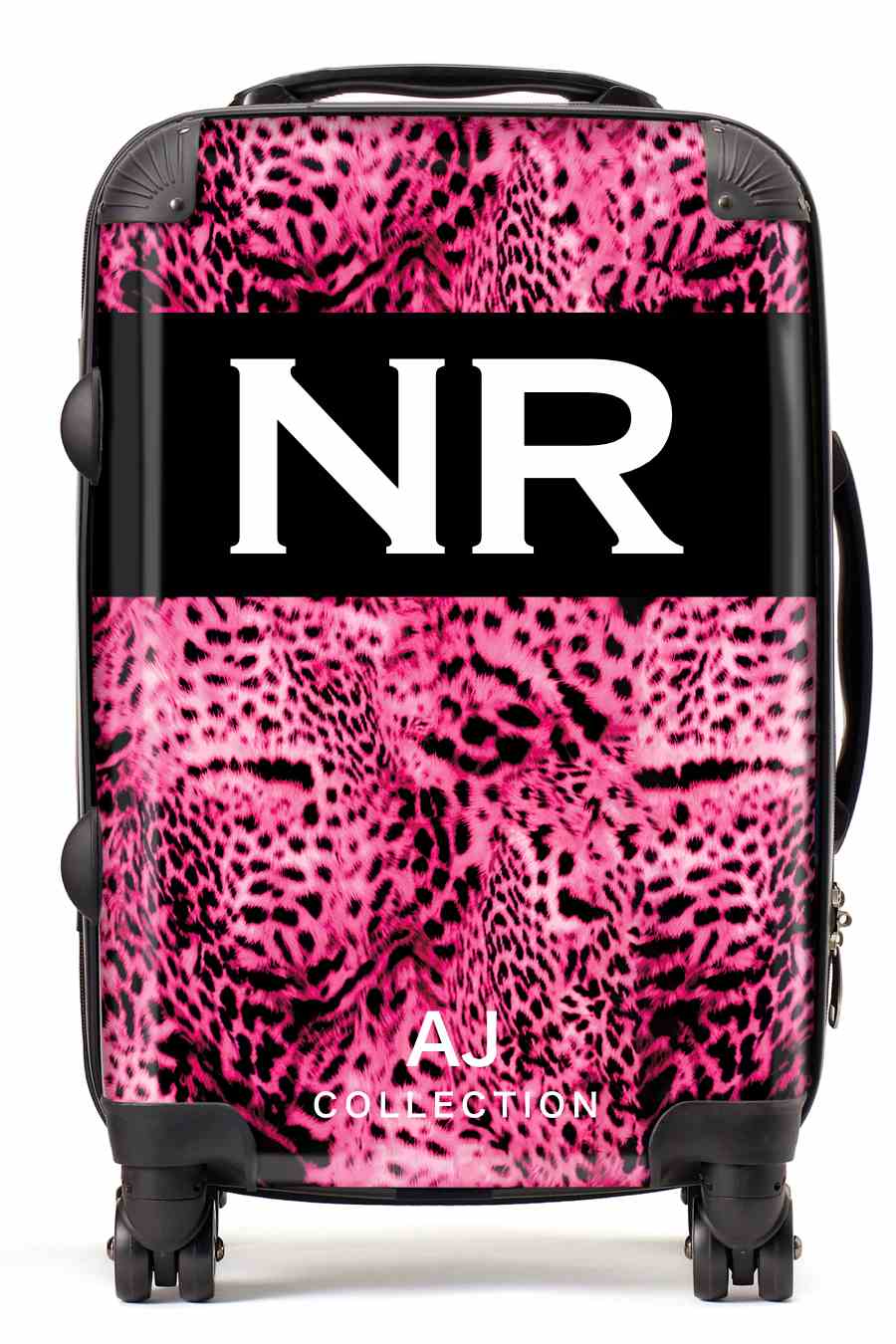 pink leopard suitcase