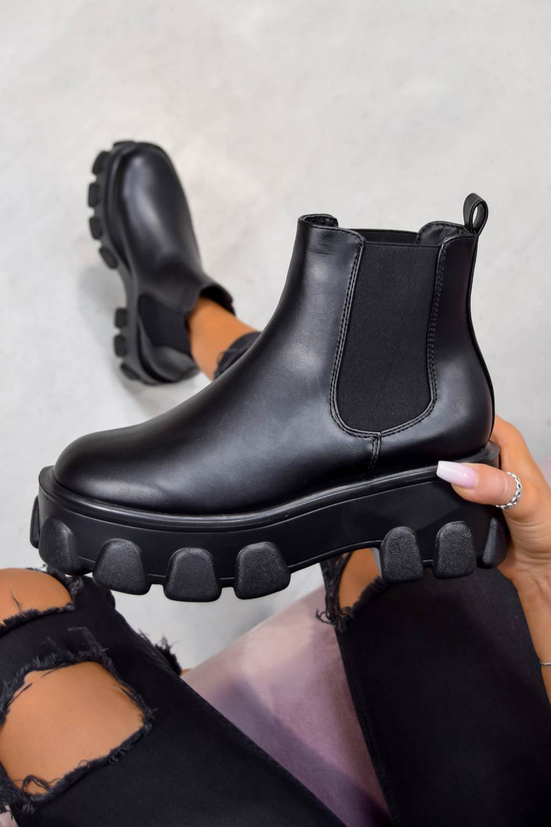 chunky sole chelsea boot