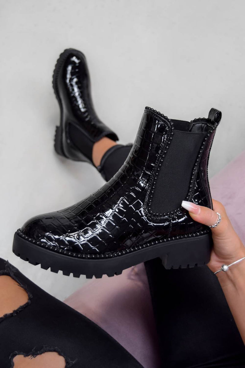 studded croc boots