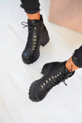 chunky platform hiking boots