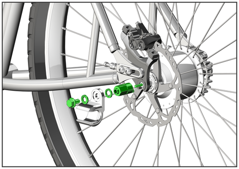 Anhängerkupplung für Fahrrad einfache Montage Stahl verzinkt für  Schnellspanner