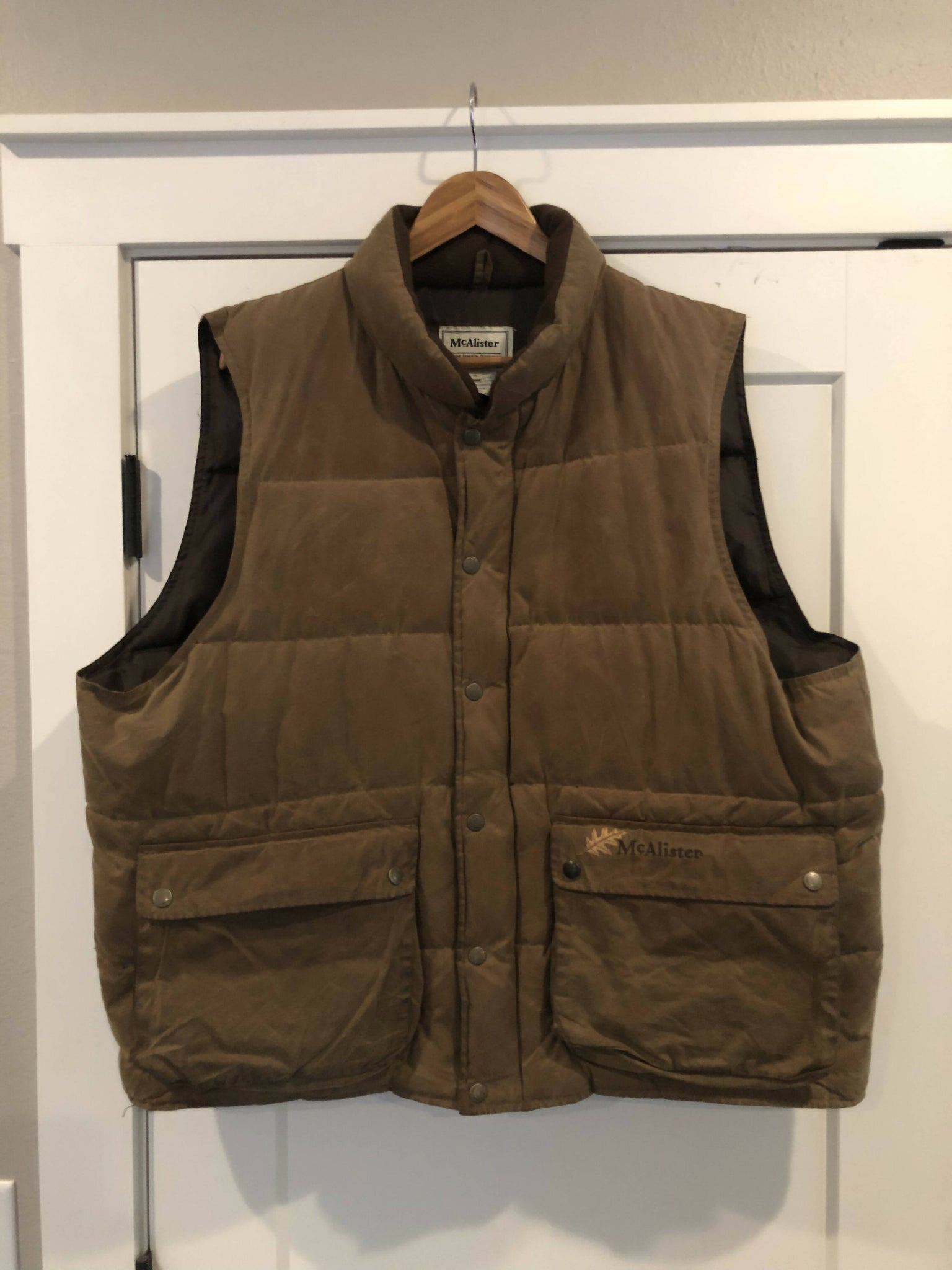 McAlister Waxed Canvas Vest XL – Camoretro