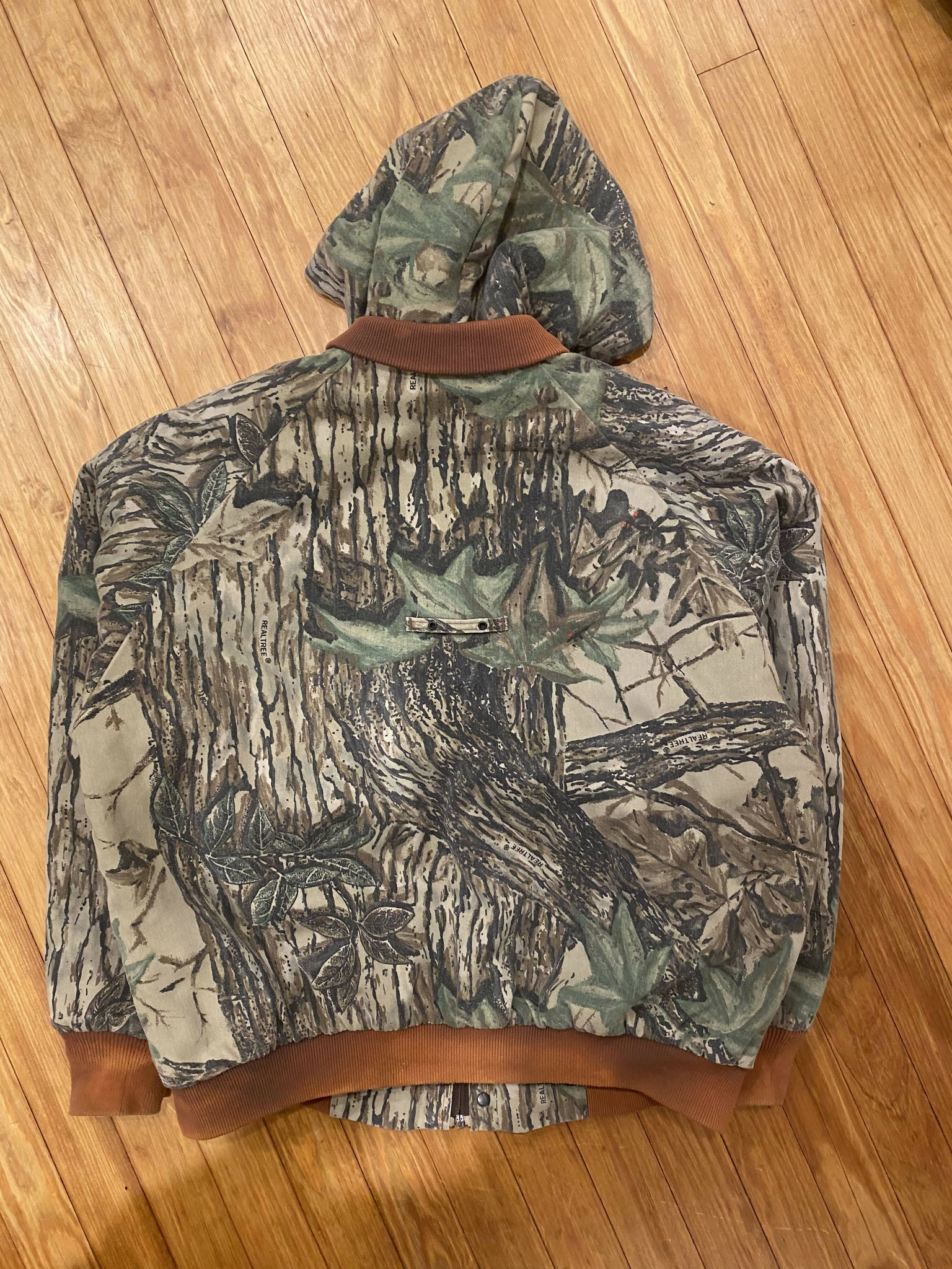 Vintage Duxbak Realtree Camo Insulated Hooded Bomber Jacket (L/XL ...