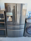 Samsung-27.8 Cu Ft 4Door French Door Refrigerator with Food ShowCase-Resistant Black Stainless Steel