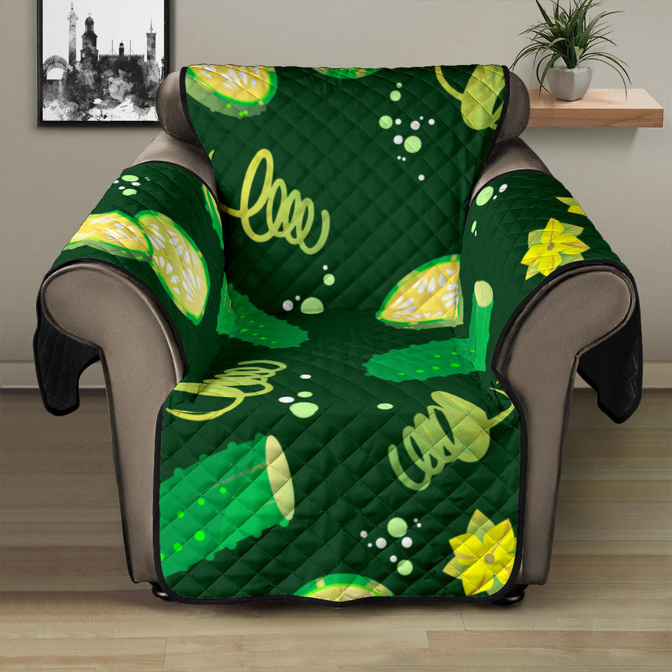 Cucumber Pattern Background Recliner Cover Protector
