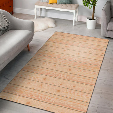 Wood Printed Pattern Print Design 05 Area Rug