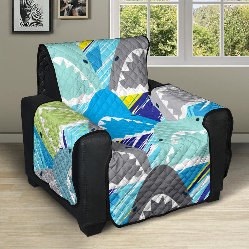 Shark Head Pattern Recliner Cover Protector