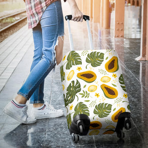 Papaya Leaves Flower Pattern Luggage Covers