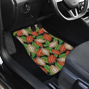 Cocoa Leaves Pattern Front Car Mats