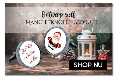 manchetknopen bedrukken kerst