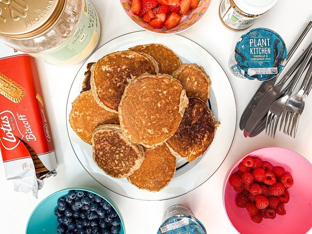 influencer vegan biscoff pancakes
