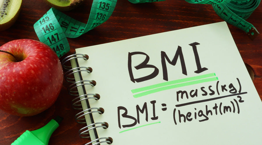 BMI = mass in kg over height in metres squared