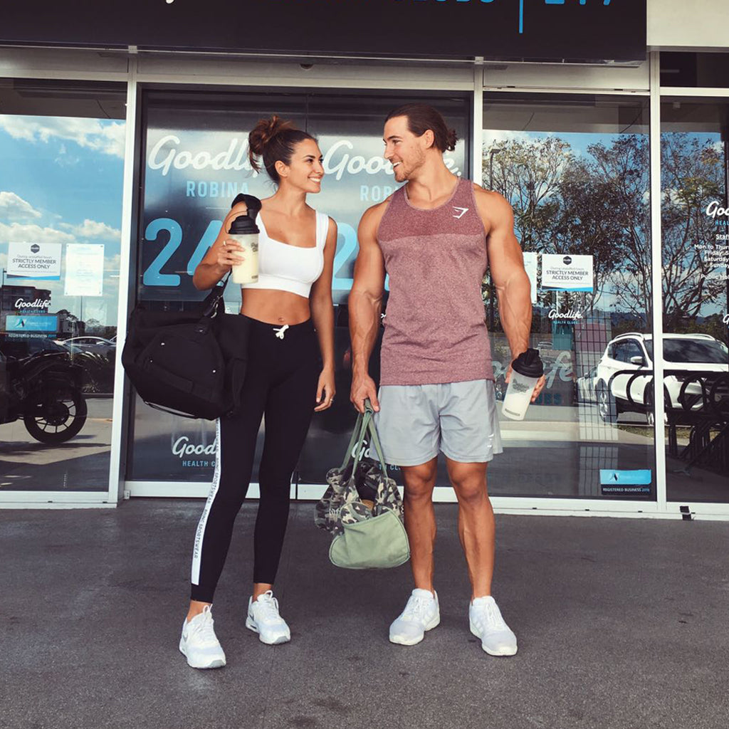 Couple outside the gym