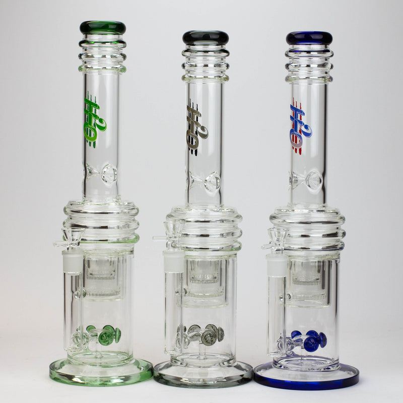 17.5 H2O glass water bong with shower head percolator [H2O-5003] — Bong  Outlet.Com