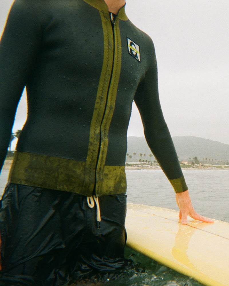 Green Fuz Reunion Wetsuit Jacket Hero