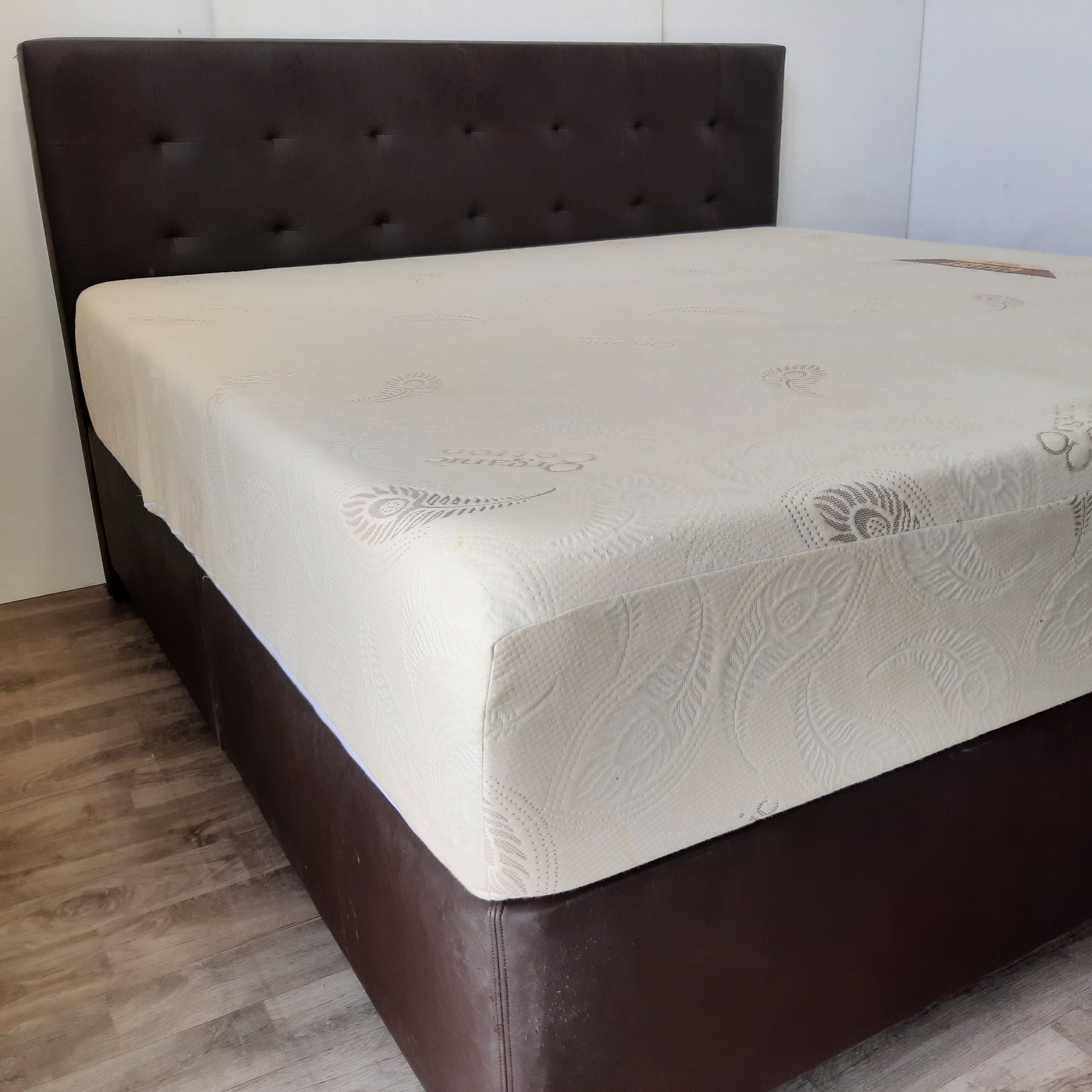 Used Furniture Sale Premier Furniture / Super King Size Bed with Mattress / Brown