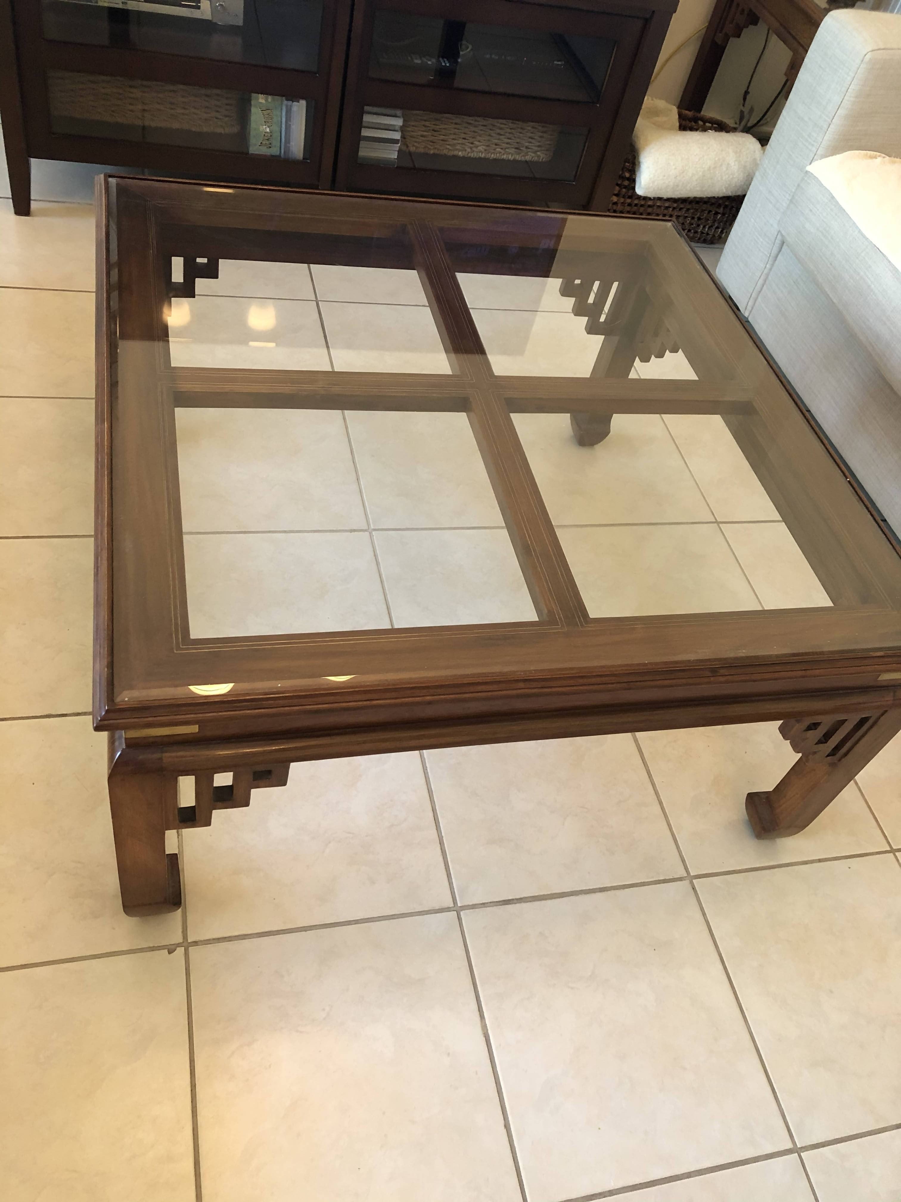 Teak Wood Square Center Table With Side Tables Brown Dhs 400 00 Used Furniture Sale