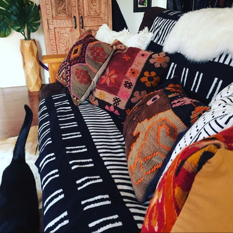 Boho Chic Murray Turkish Hand-Woven Kilim Pillow - 18'' x 18
