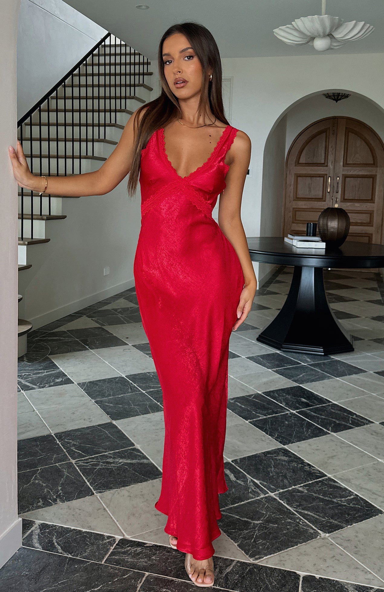 Women Y2k Square Neck Lace Trim Long Dress Low Cut Sleeveless Bustier Midi  Dress Going Out Spaghetti Strap Sundress, A-red, Small : :  Clothing, Shoes & Accessories
