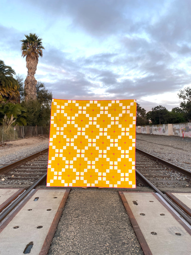 Harken Quilt on the railroad track