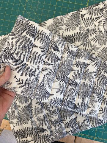 pillow back cut into two pieces