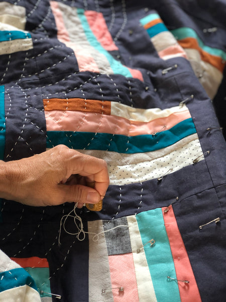 Guard Rails hand quilting