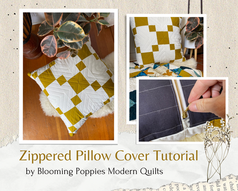 Zippered Pillow Cover Tutorial graphic