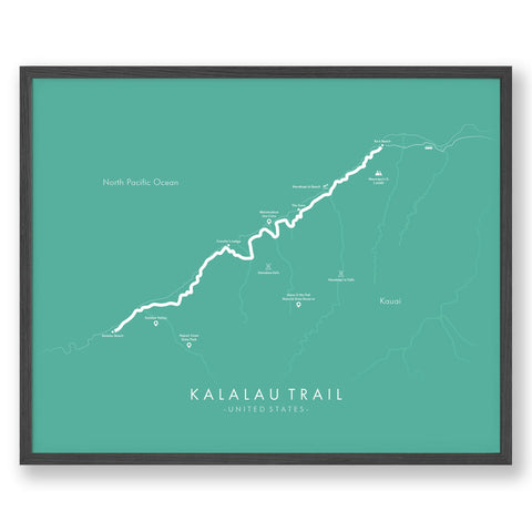 Kalalau Trail Poster Map