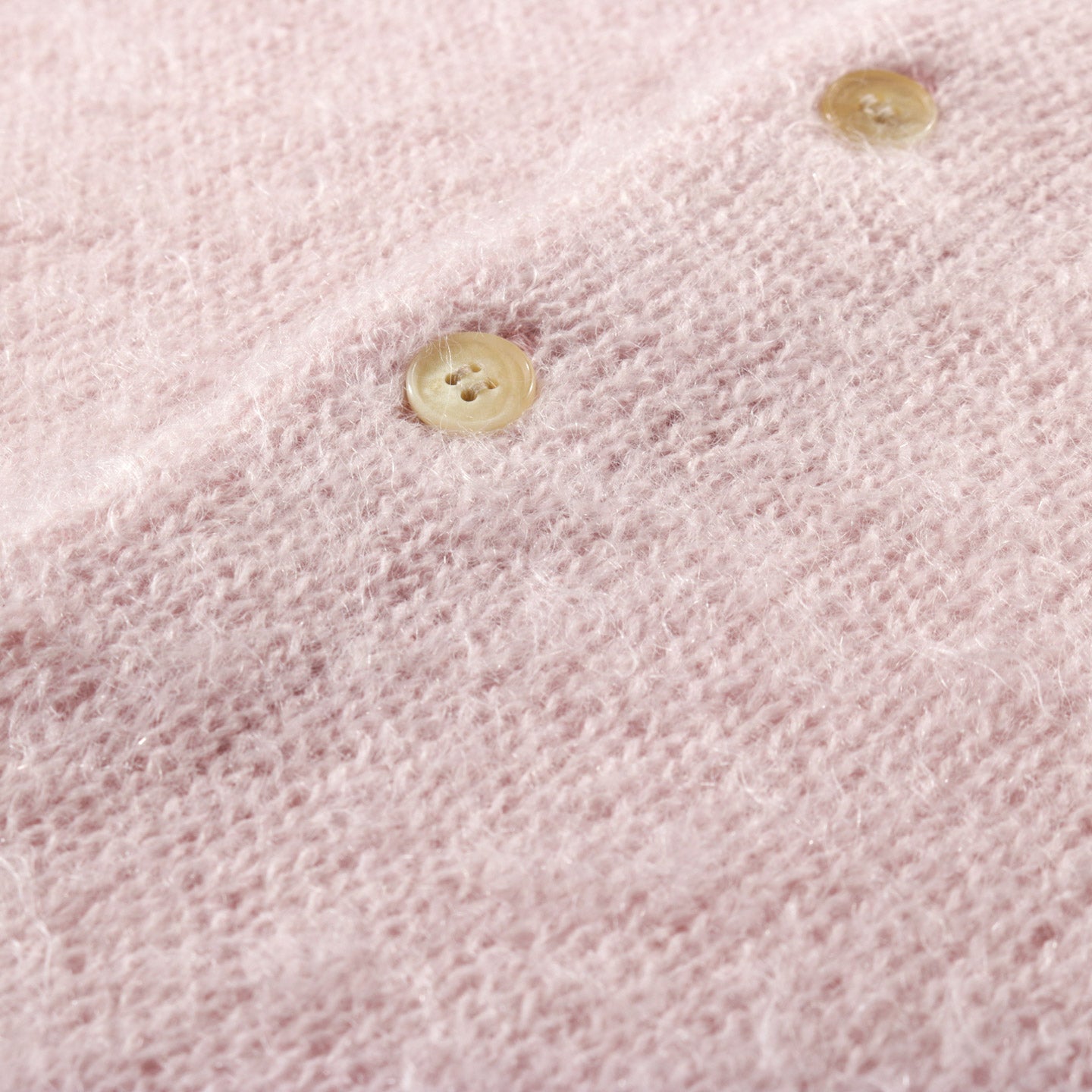 AURALEE KID MOHAIR KNIT POLO LIGHT PINK