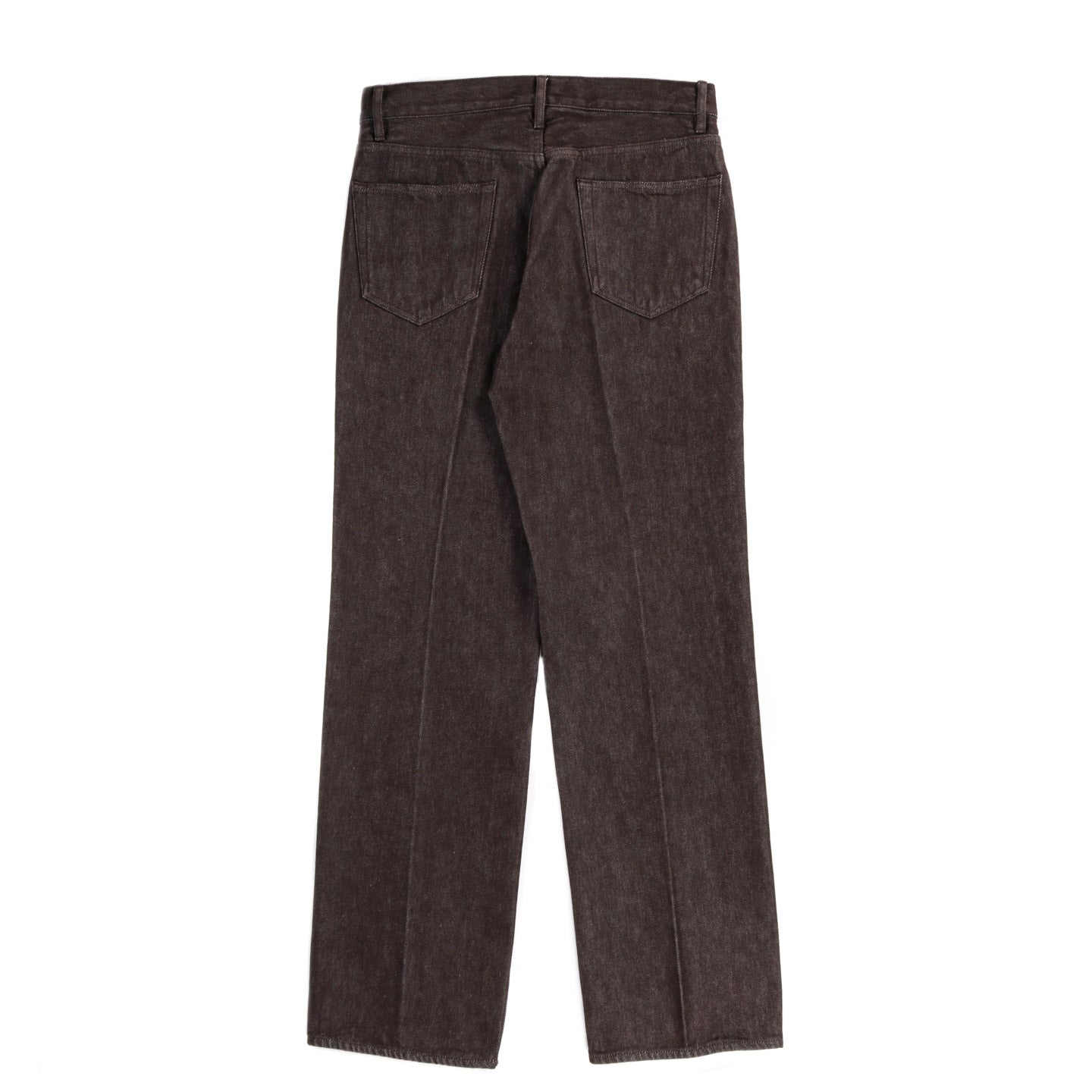 AURALEE HARD TWIST DENIM 5P PANTS BROWN