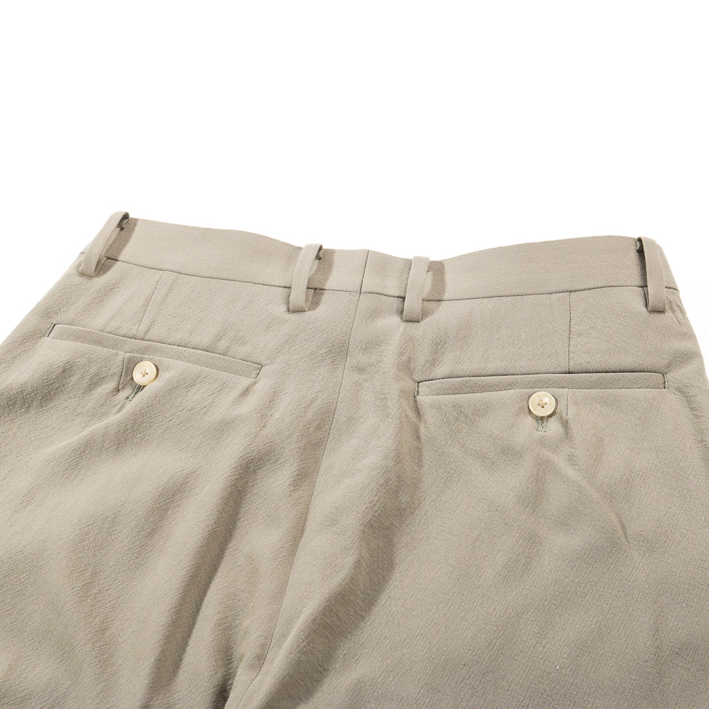 AURALEE HARD TWIST WOOL VIYELLA SLACKS LIGHT KHAKI