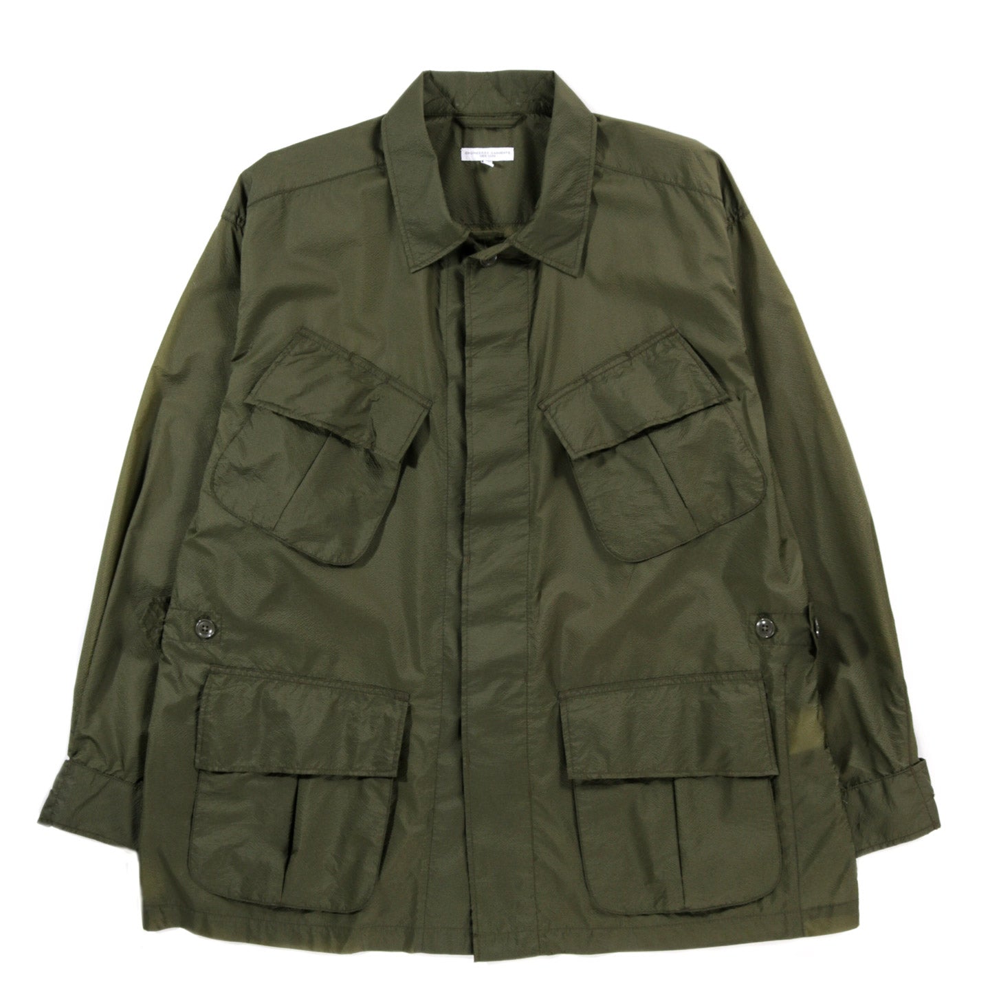 ENGINEERED GARMENTS JUNGLE FATIGUE JACKET OLIVE NYLON MICRO