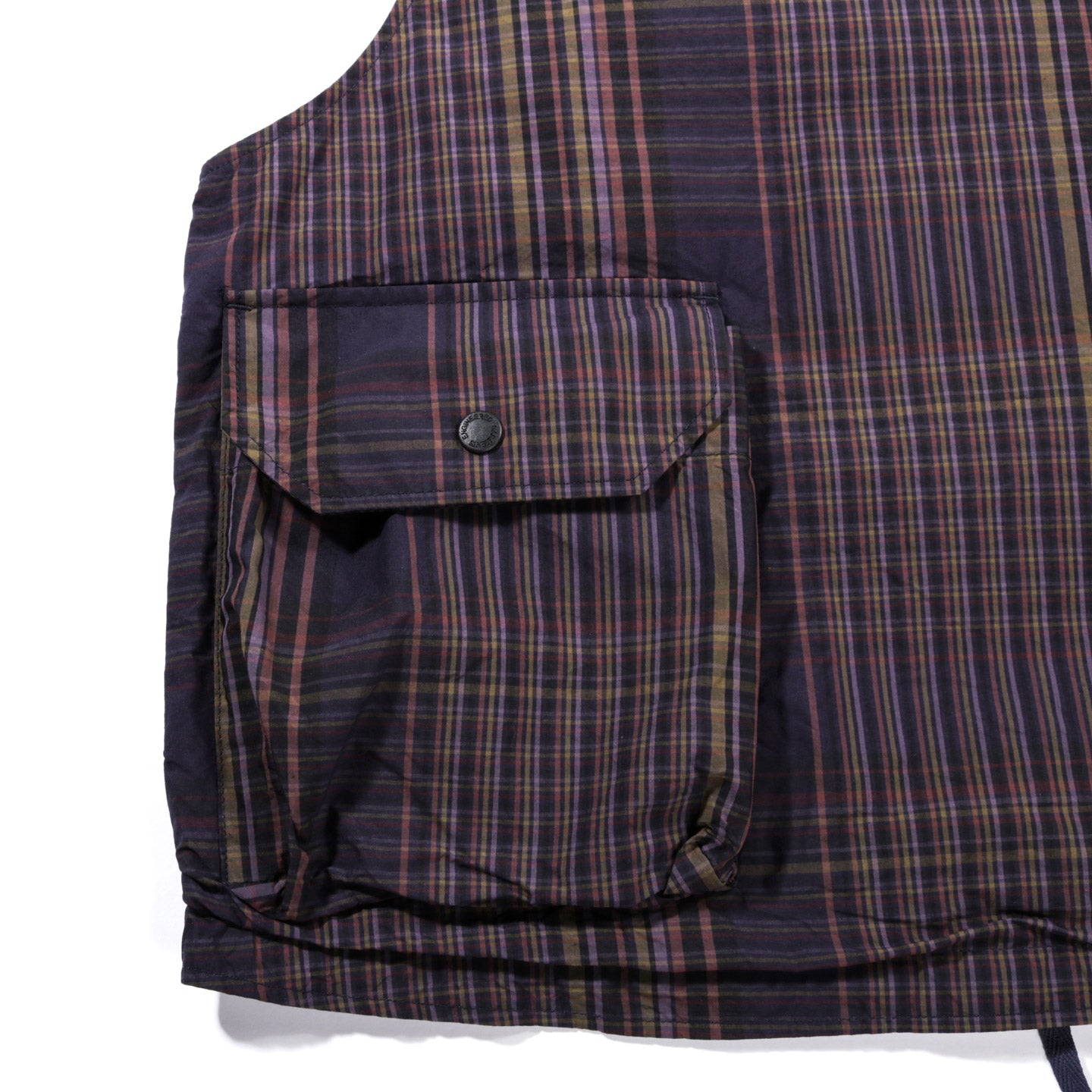 ENGINEERED GARMENTS COVER VEST MULTI COLOR NYCO PLAID | TODAY CLOTHING