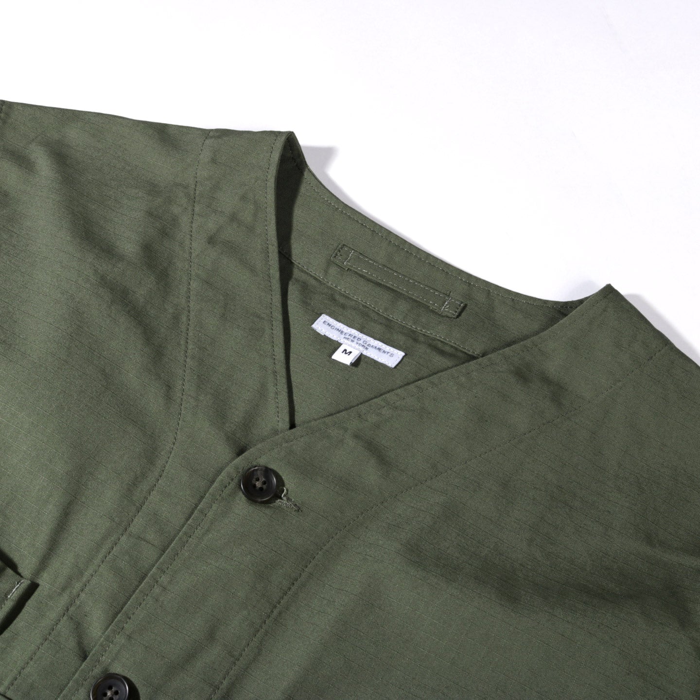 ENGINEERED GARMENTS CARDIGAN JACKET OLIVE COTTON RIPSTOP | TODAY