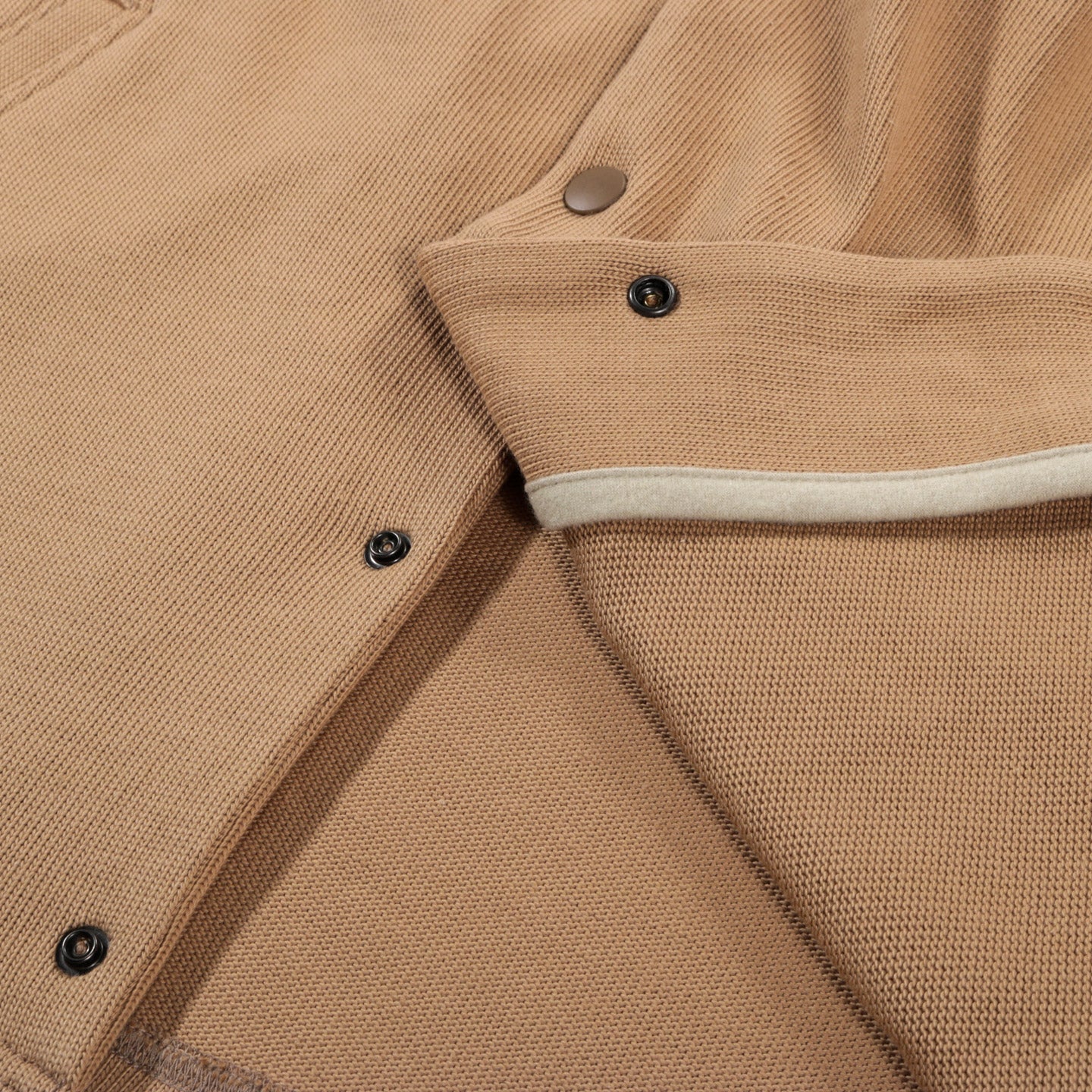 JACKMAN HEAVY PIMA COLLARLESS JACKET BEIGE