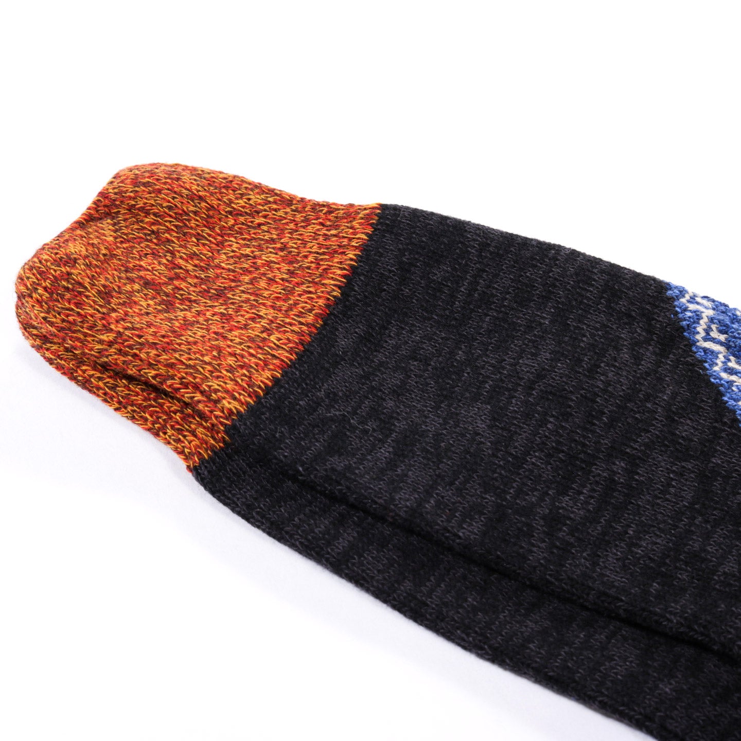 KAPITAL 96 YARNS HEEL BANDANA SOCKS BLUE