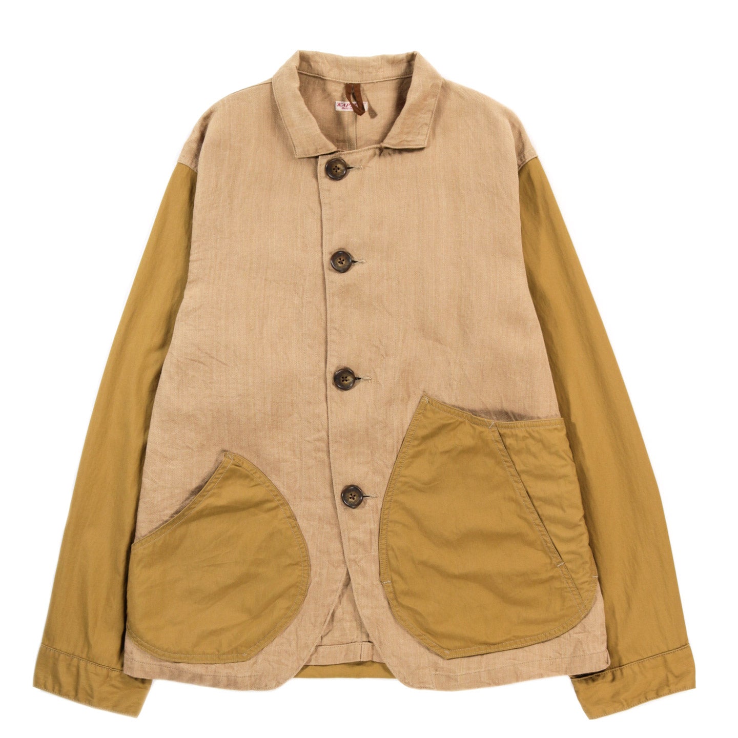 KAPITAL LINEN CHINO CLOTH X GABARDINE RINGOMAN COVERALL BEIGE