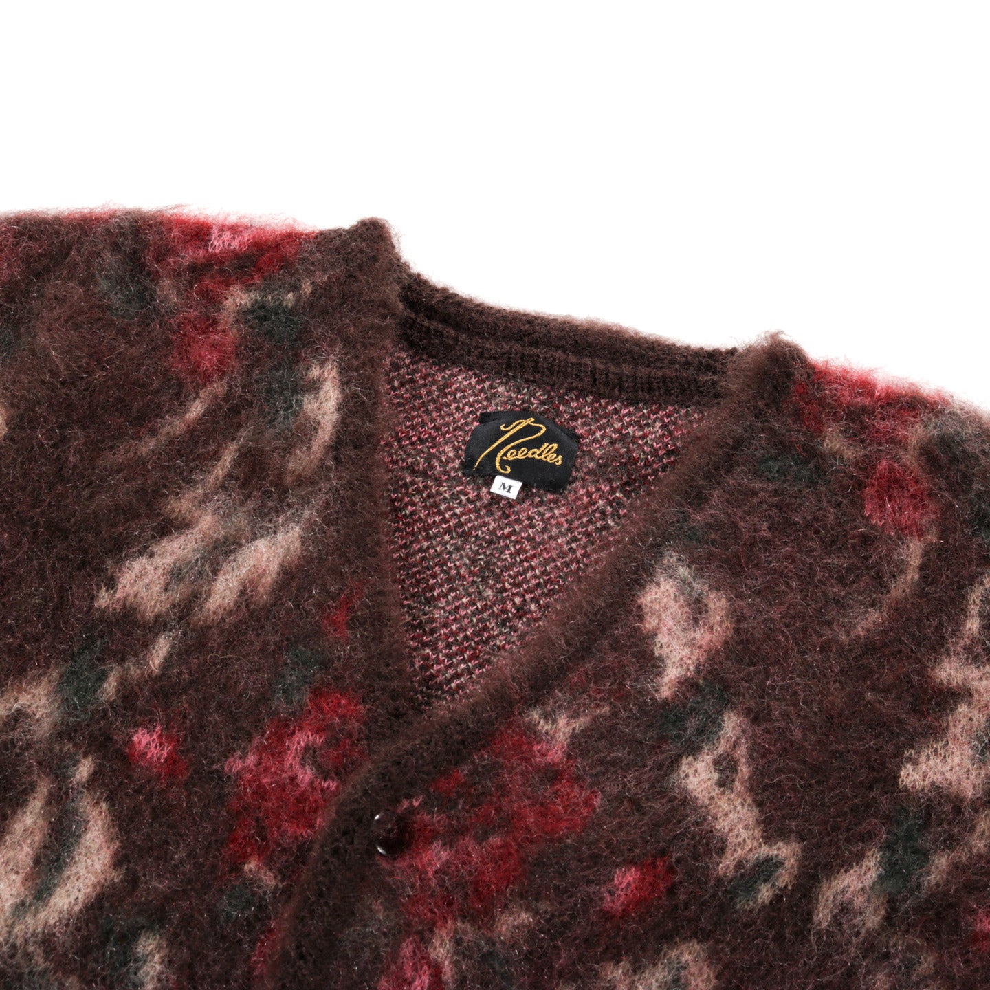 NEEDLES MOHAIR CARDIGAN ROSE DARK BROWN