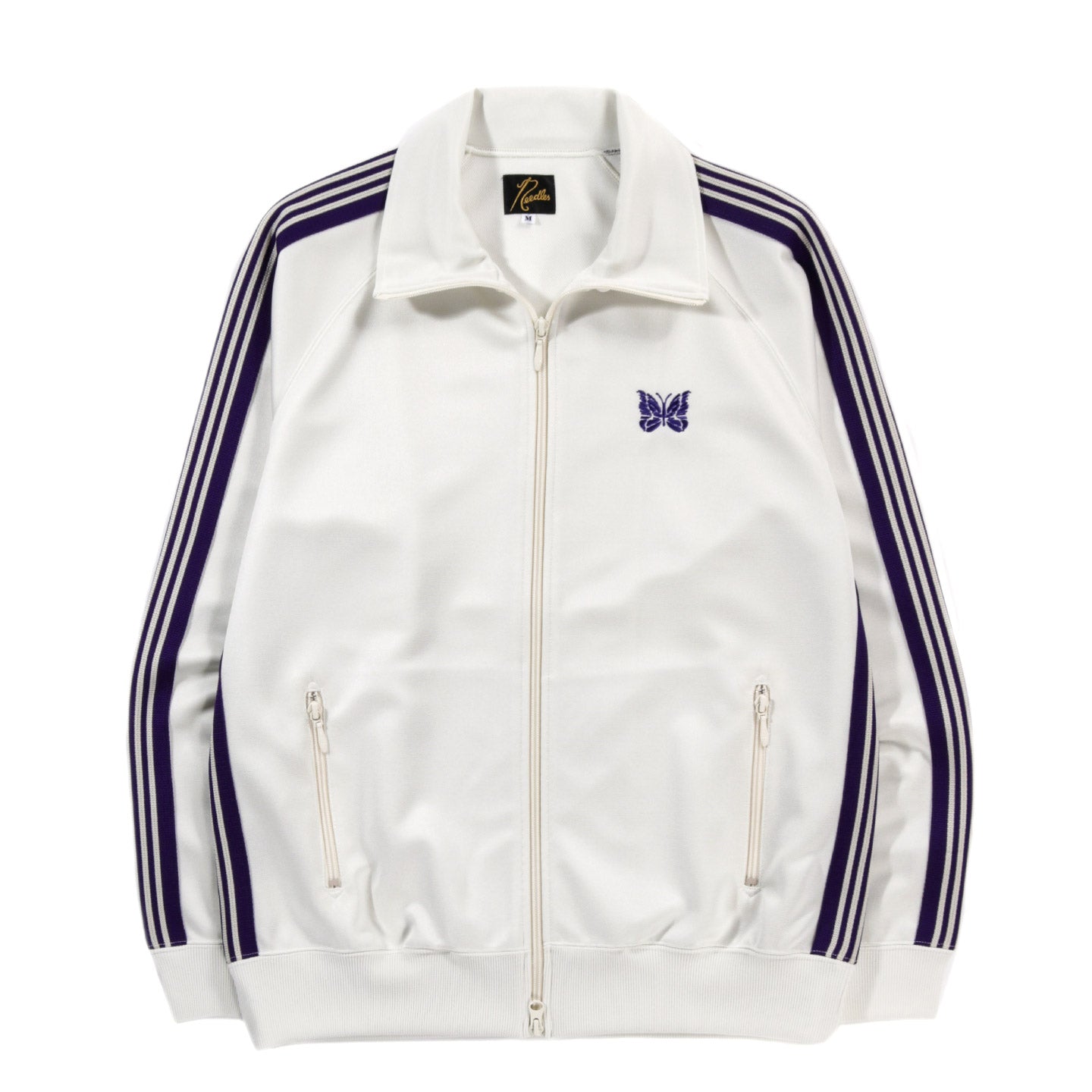 NEEDLES TRACK JACKET POLY SMOOTH ICE WHITE