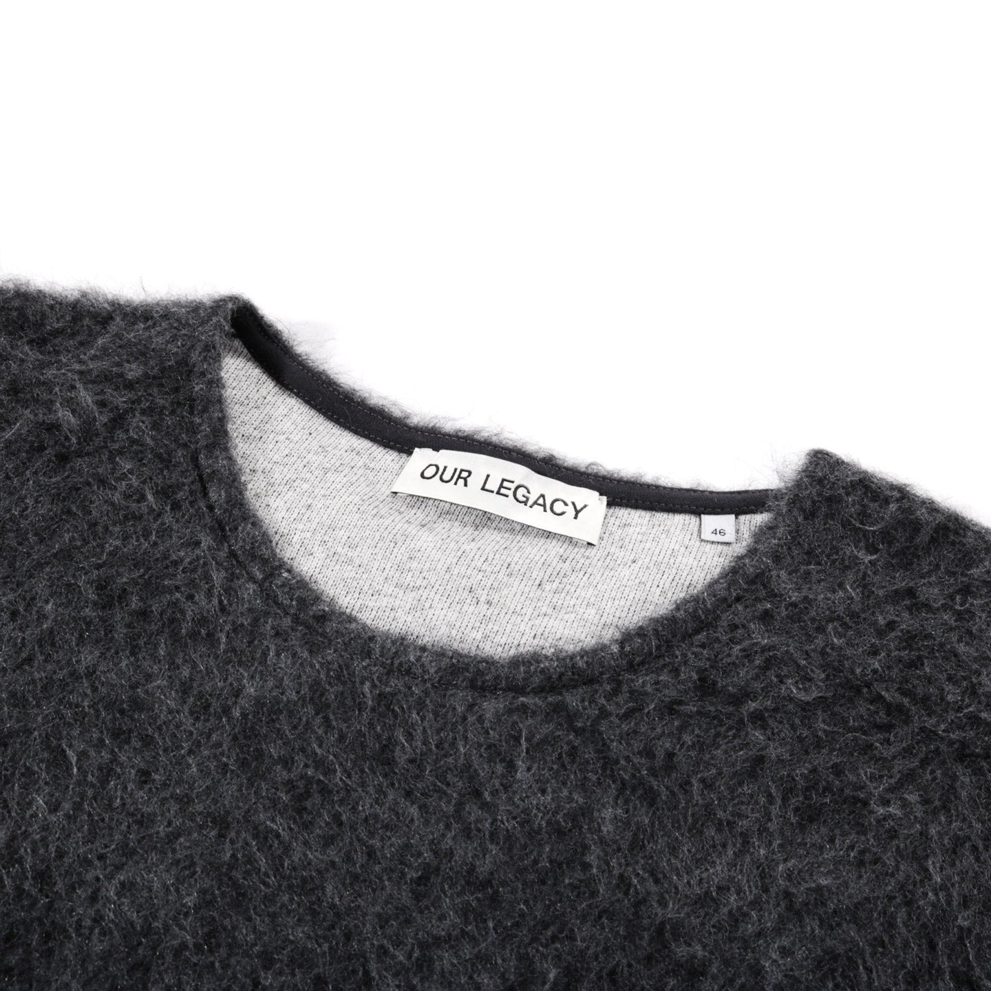 OUR LEGACY DOUBLE LOCK U NECK ASH GREY ALPACA