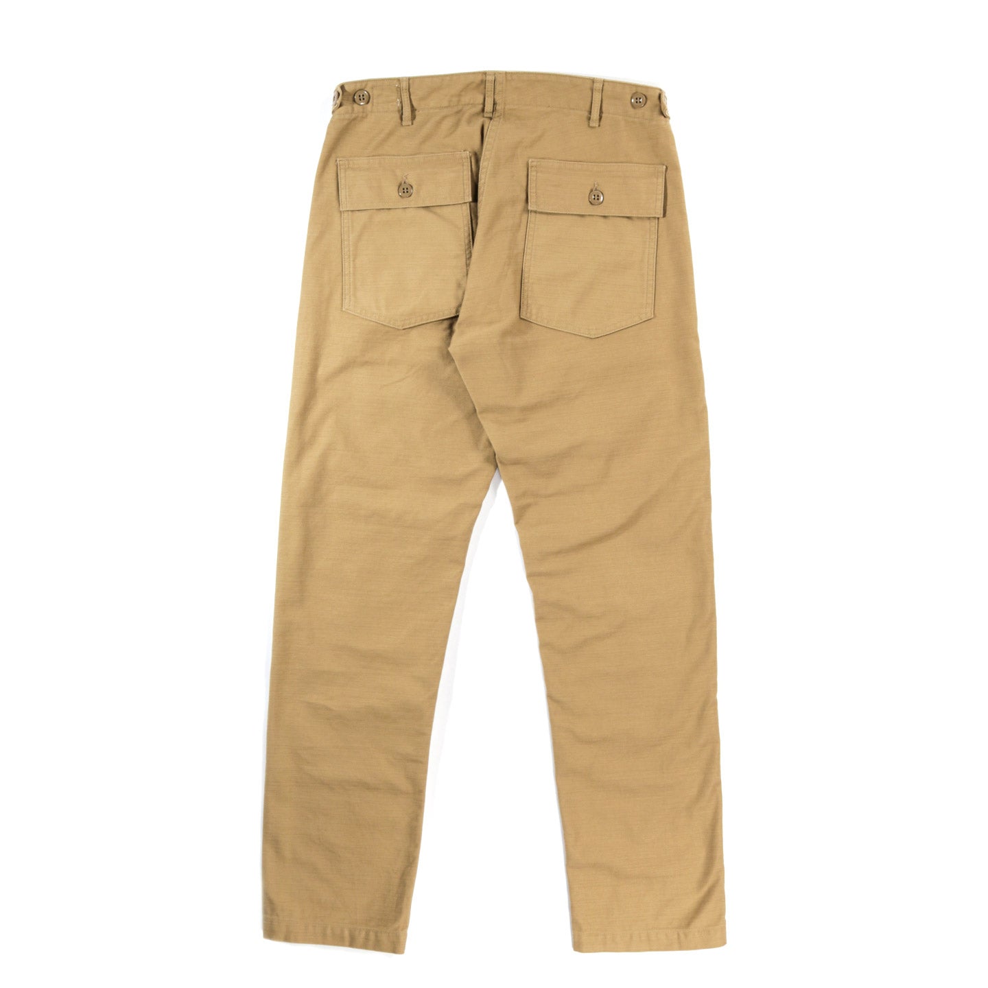 ORSLOW SLIM FIT FATIGUE PANTS KHAKI REVERSE SATEEN | TODAY CLOTHING