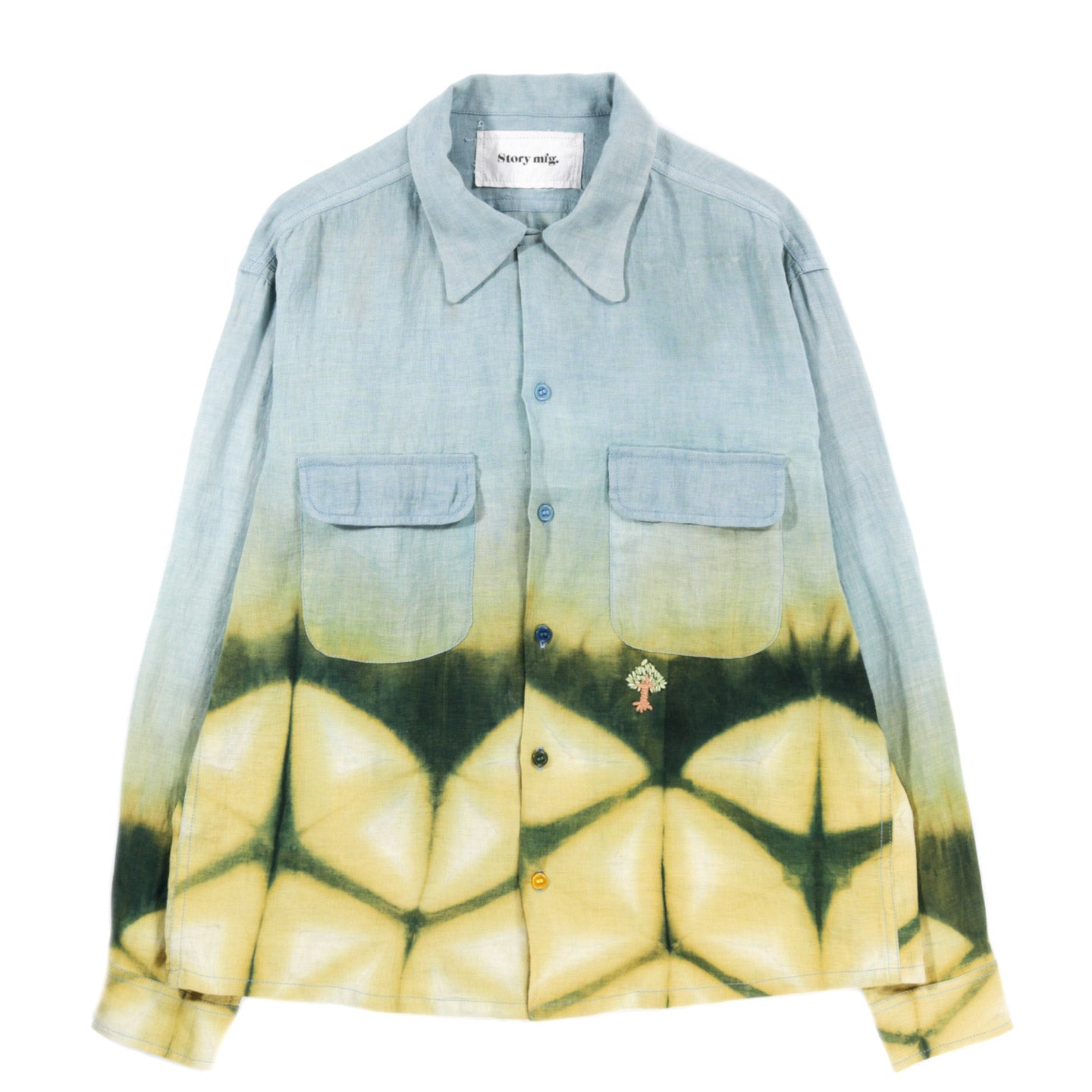 STORY Snack Shirt Forest Clamp Dye On Garmentory | afi.ae