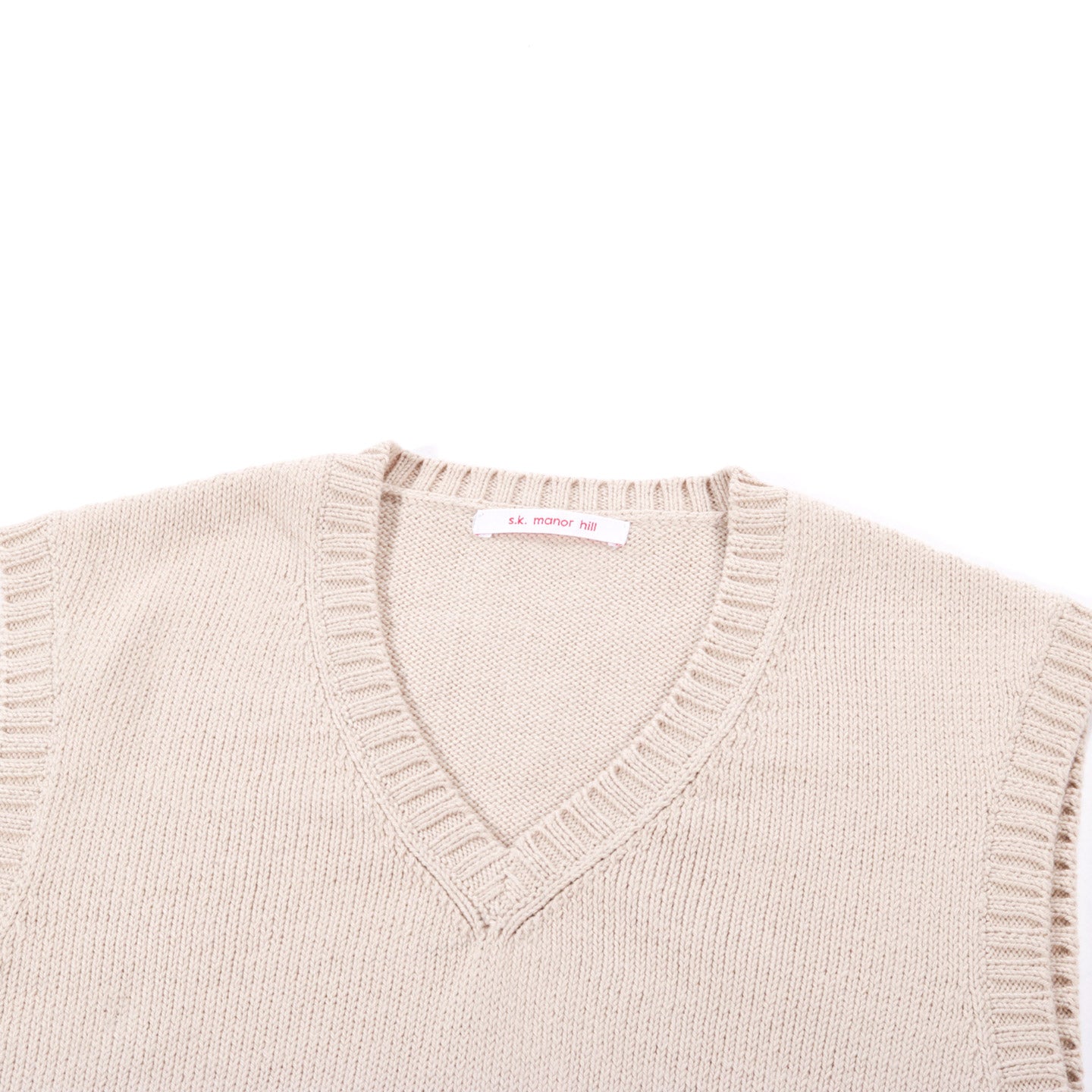 S.K. MANOR HILL SWEATER VEST CREAM COTTON