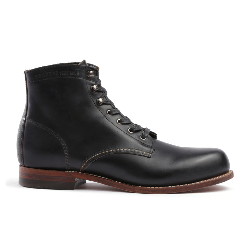 WOLVERINE 1000 MILE BOOT BLACK | TODAY CLOTHING