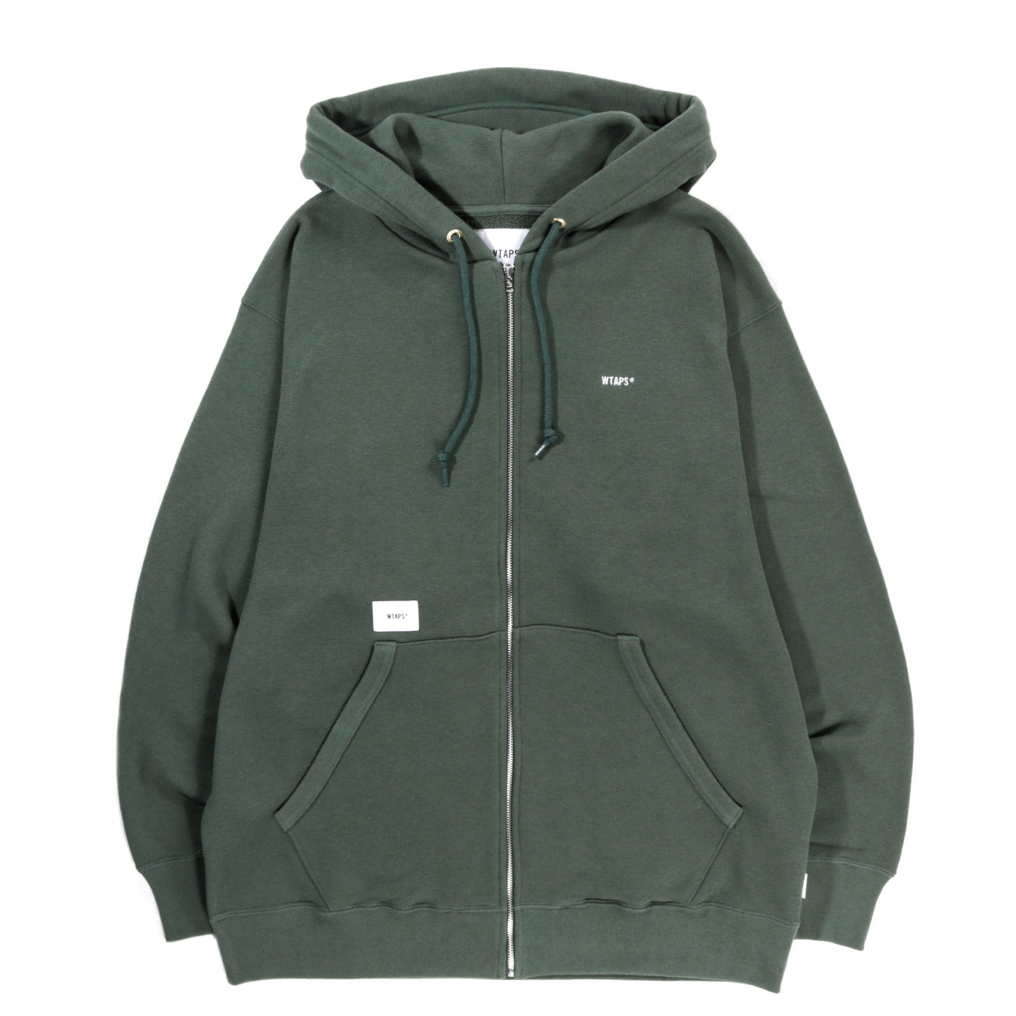 WTAPS ZIP HOODED SWEATSHIRT OLIVE DRAB | TODAY CLOTHING